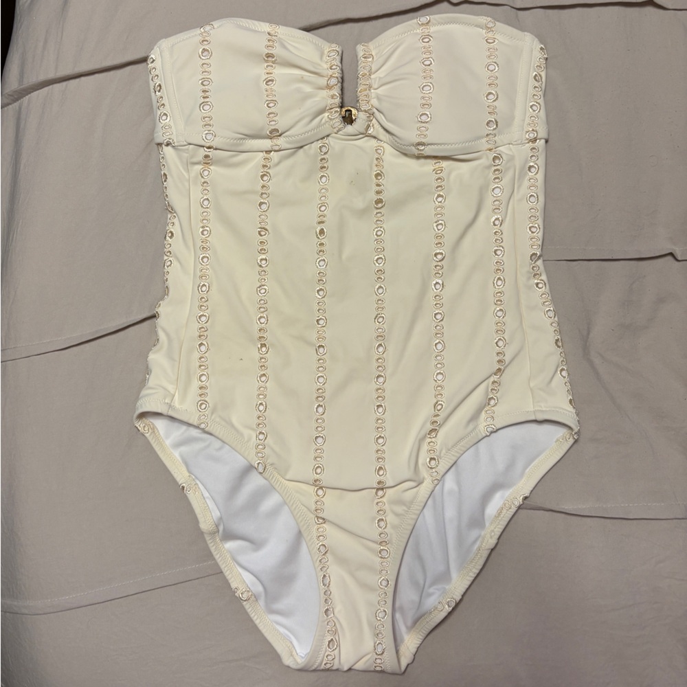 Victoria's Secret butter yellow strapless Swimsuit!